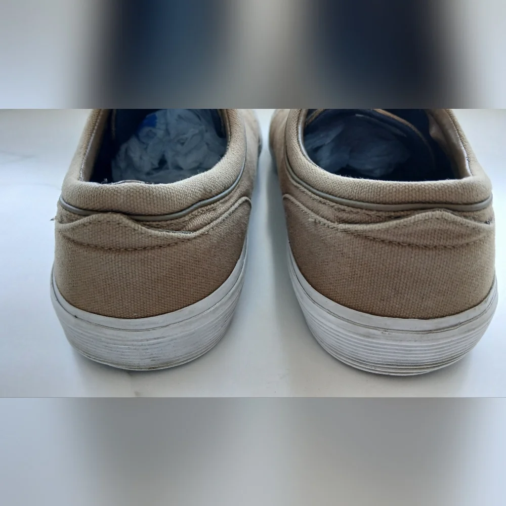 Polo Ralph Lauren Faxon X Low Top Canvas Sneakers Tan Beige Men’s Size 11D